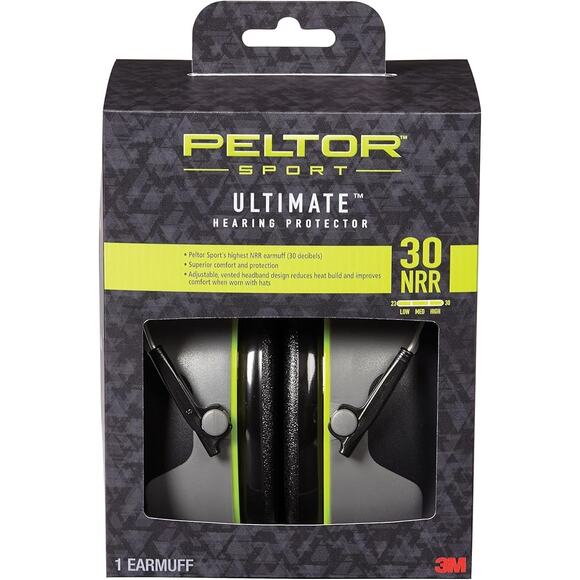 Peltor Sport Ultimate Hearing Protector 97042-PEL-6C Protective Ear Muffs 30 NRR - Picture 1 of 7